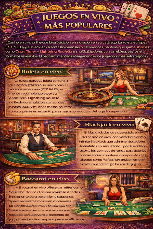 Juegos en vivo más populares