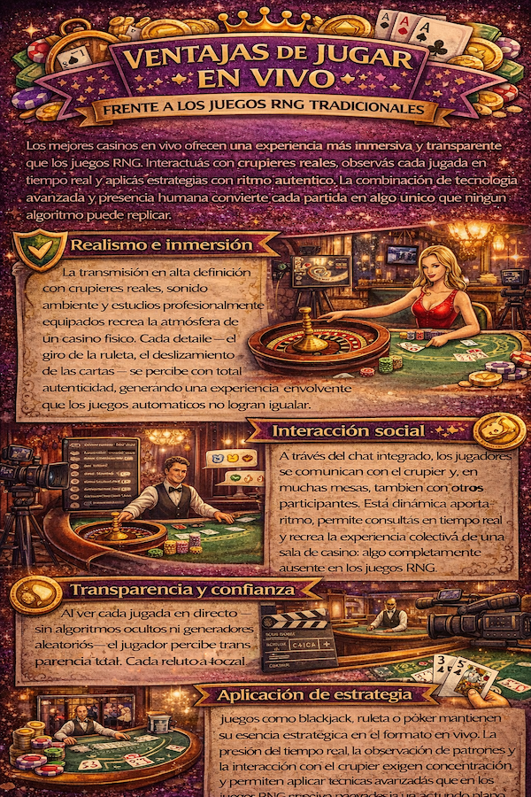 Ventajas de jugar en vivo